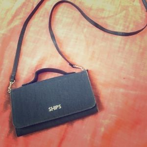 Japanese Brand SHIPS - Crossbody Denim Wristlet
